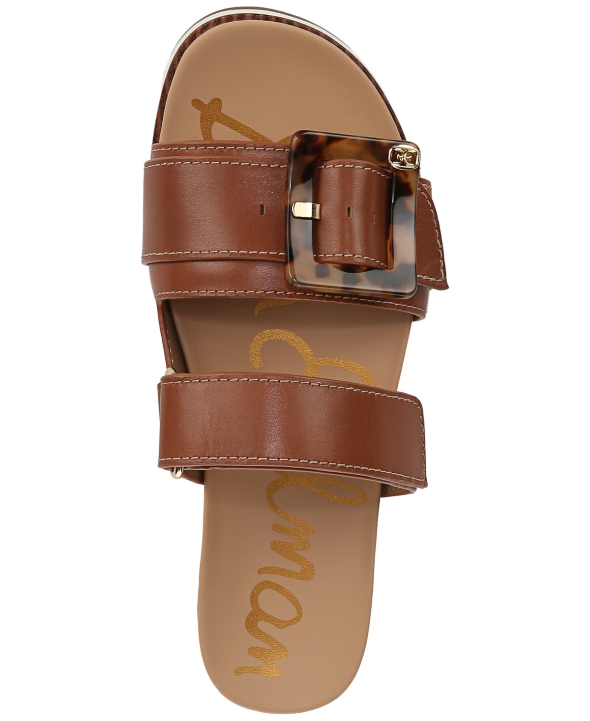 Sam Edelman Adrianna Two-strap Sandal In Saddle