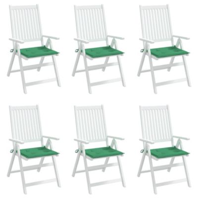 Garden Chair Cushions 6 pcs Green 19.7"x19.7"x1.2" Oxford Fabric