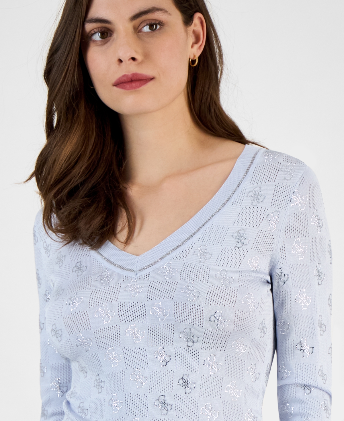 GUESS WOMEN'S ROSIE FOUR-G RHINESTONE SWEATER 