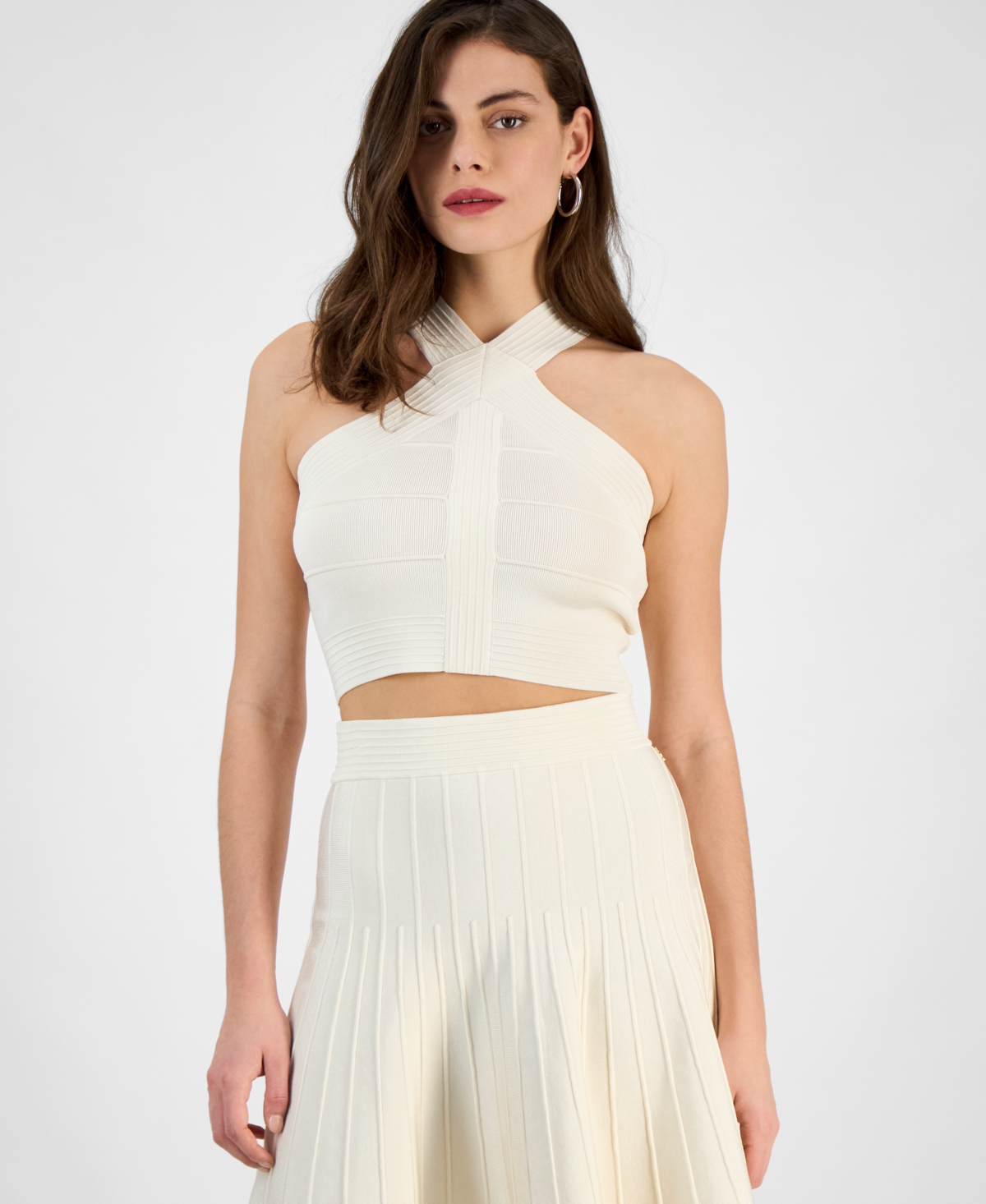 Women's Mirage Ottoman Staci Halter-Neck Top - Dove White
