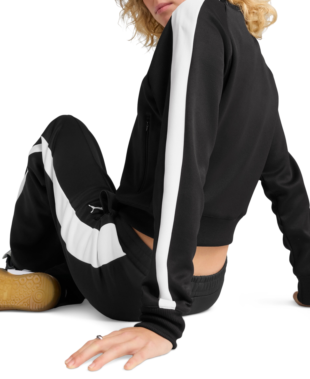 Puma Women's T7 Always On Long-sleeve Short Track Jacket In  Black