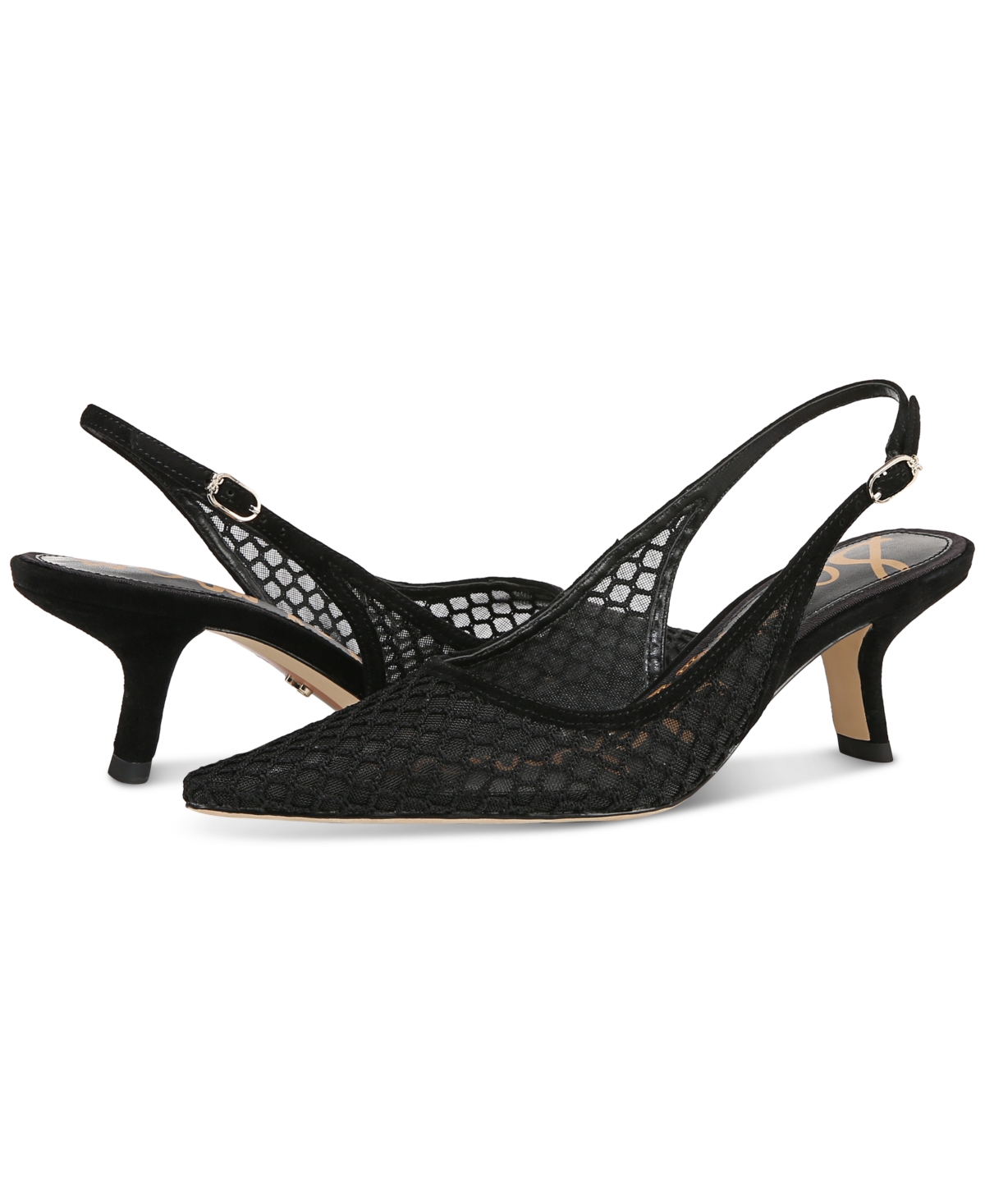 Shop Sam Edelman Women's Bianka Slingback Mesh Pumps In Black