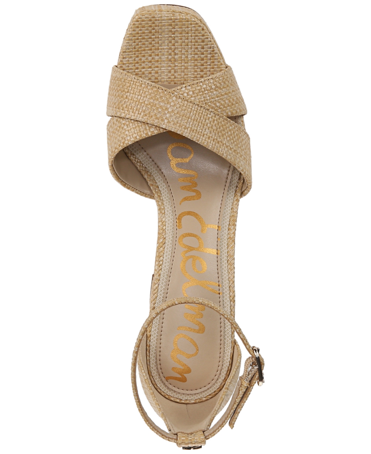 Sam Edelman Jullian Ankle Strap Platform Sandal In Bleached Beechwood