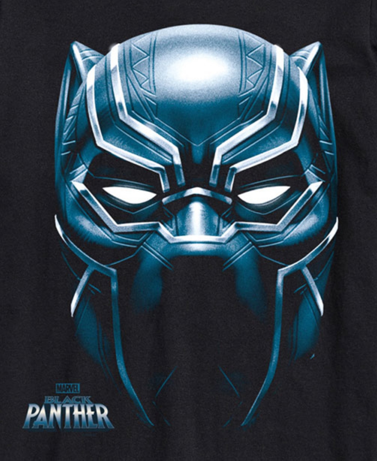 Airwaves Men's Black Panther Oversized Face Short Sleeve T-shirt In Black