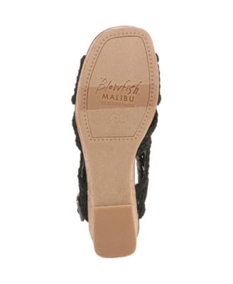 Women's Andrea Square Peep Toe Slingback Wedge Sandals