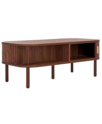 1-Pc Wood Tambour-Door Storage Coffee Table