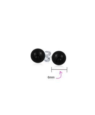 6MM Natural Multi Stone Stud Earrings Sterling Silver