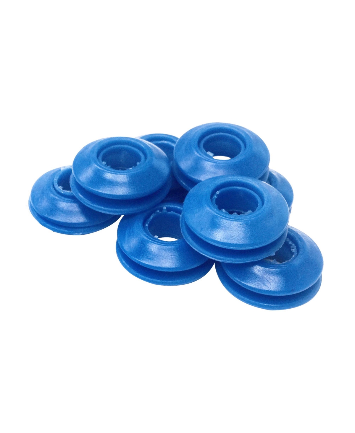 Plastic Grommets 8 Pieces - Blue base
