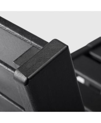 Outdoor Patio HDPE Black Loveseat Sofa with Patio Cushions