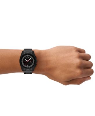 Men's Quartz Chronograph Black Stainless-Steel Watch, 42mm