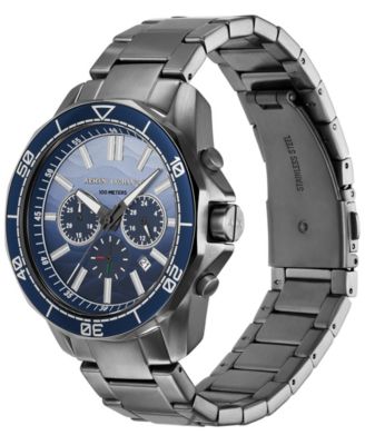 Men's Quartz Chronograph Gunmetal Stainless-Steel Watch, 44mm