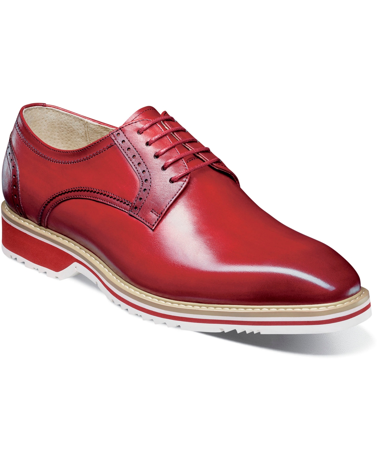 Stacy Adams Men's Barringer Plain Toe Oxford In Red