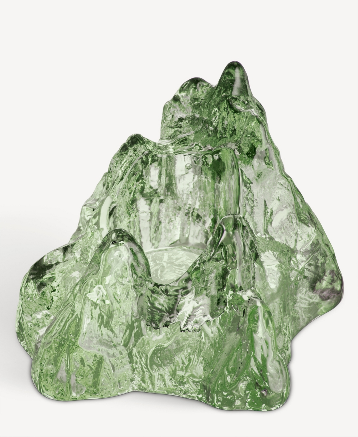 Kosta Boda The Rock Votive In Green