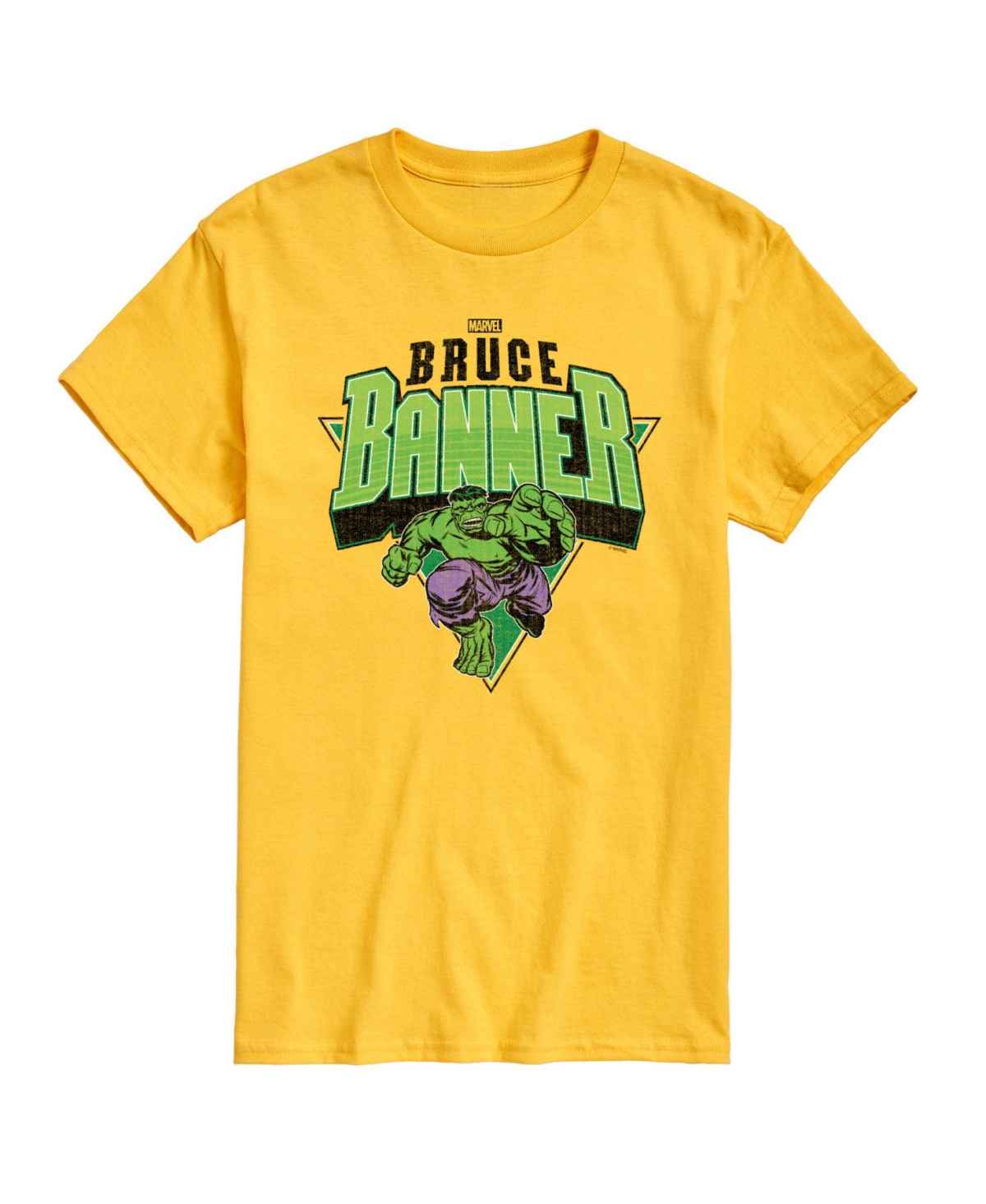 Airwaves Men's Hulk Bruce Banner Short Sleeve T-shirt In Yellow