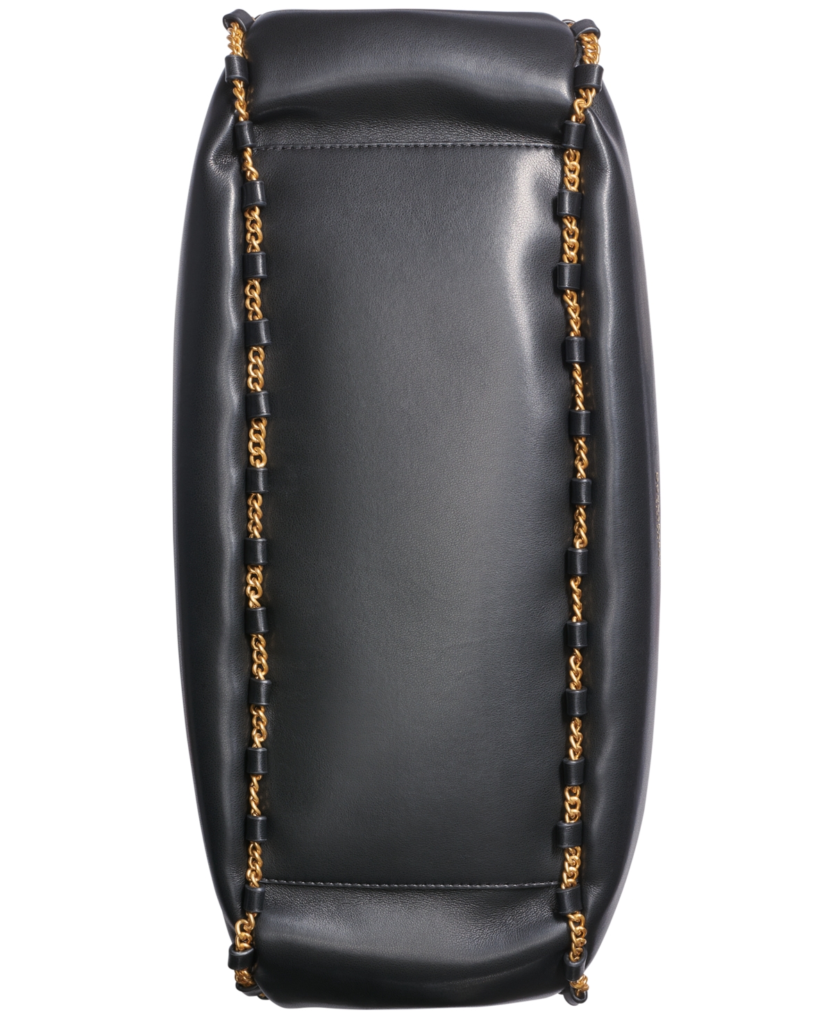 Donna Karan Batiste Large Leather Shoulder Bag In Black,gold