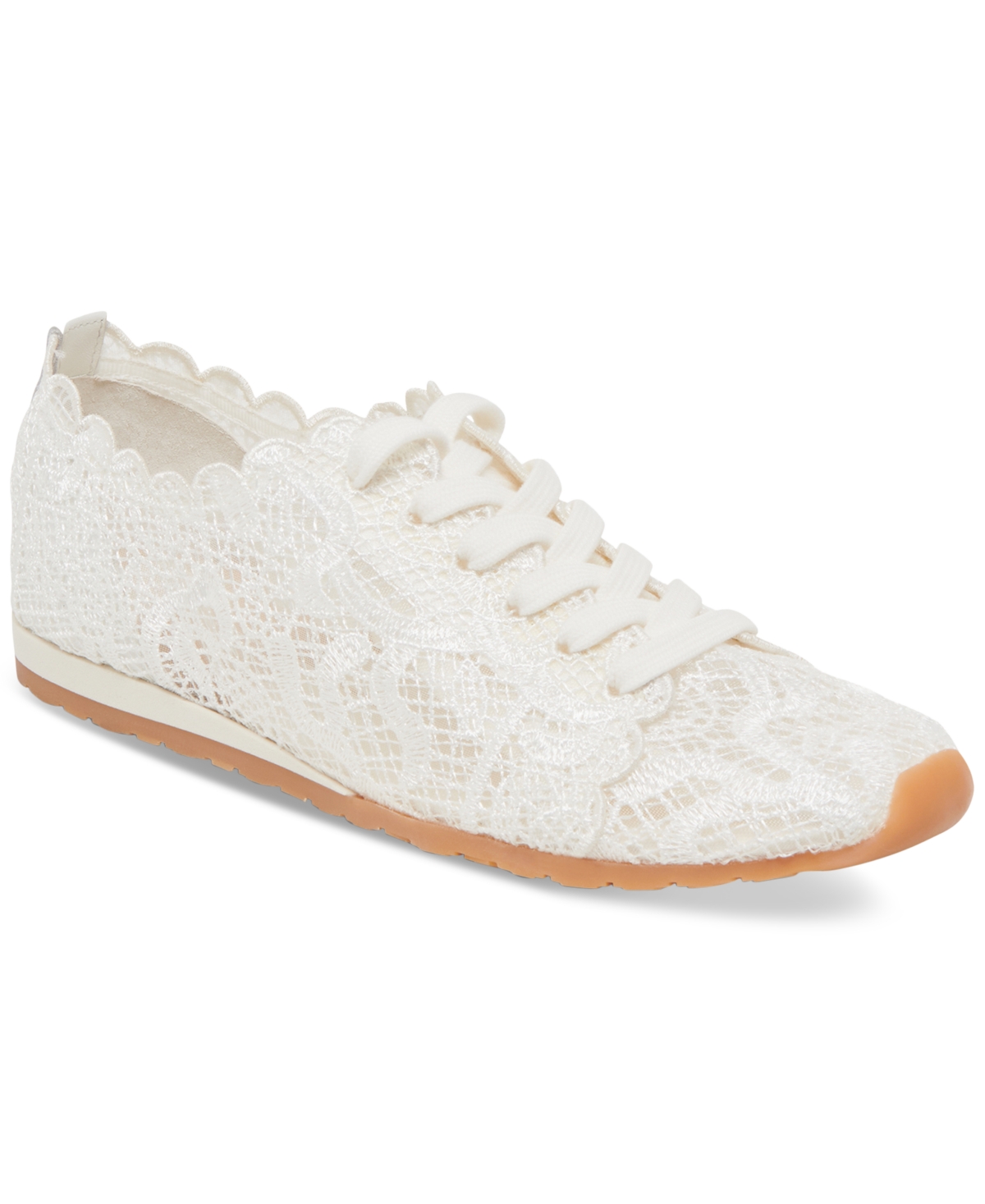 Dolce Vita Women's Dayana Lace Floral Lace-up Sneakers In True White Lace