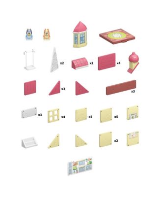 Bluey Heeler Home Magnetic Tiles Playset, 46 Piece