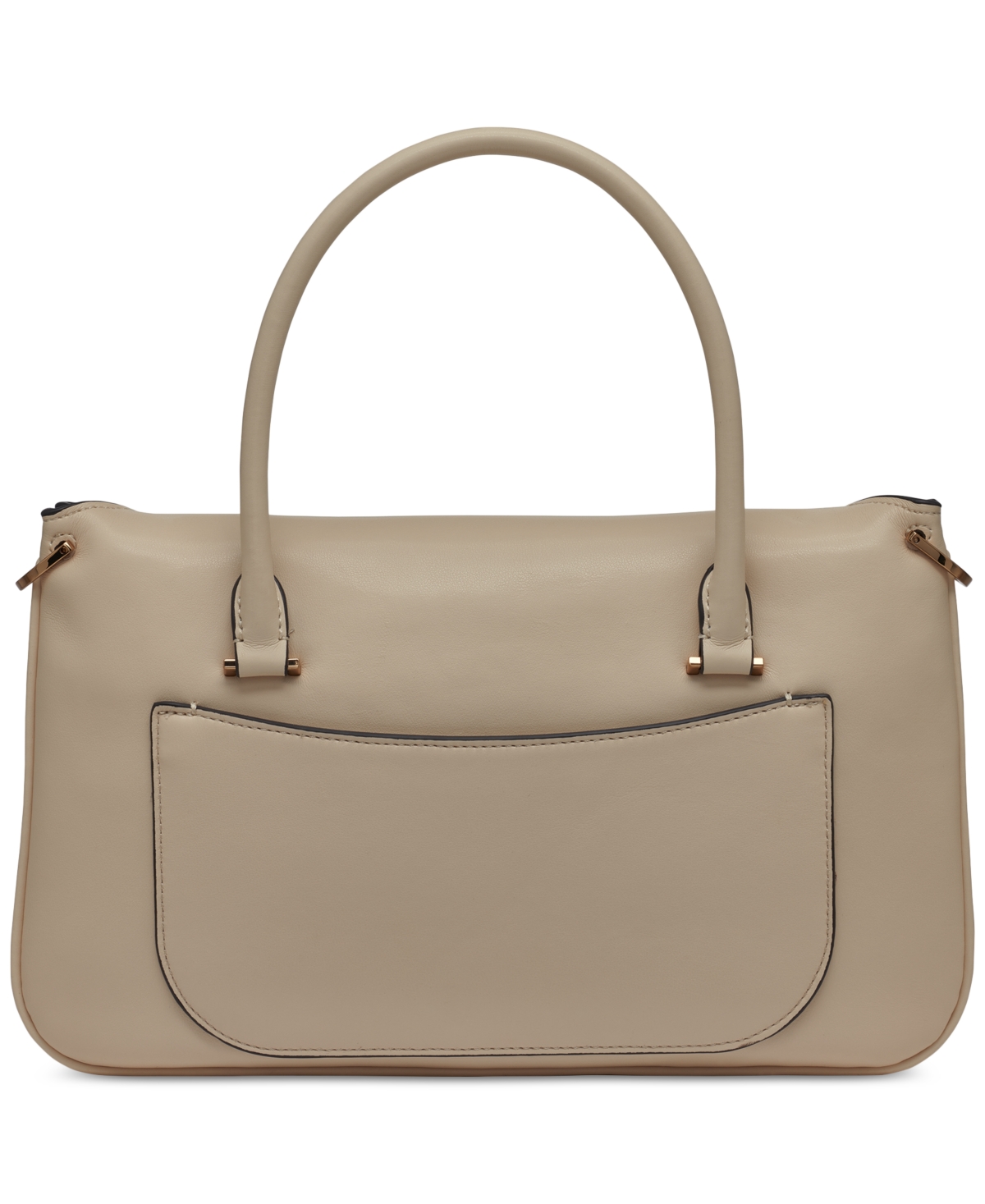 Karl Lagerfeld Nadine Large Leather Satchel Crossbody In Brie