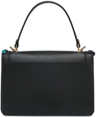 Simone Flap Crossbody with Rainbow Stitching 