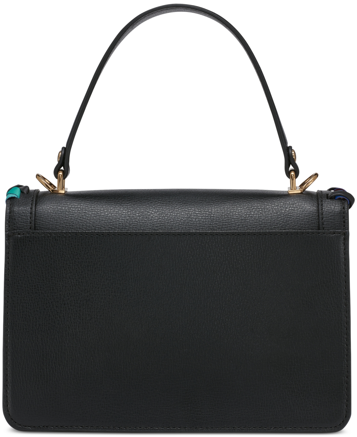 Karl Lagerfeld Simone Small Leather Top Handle Flap Crossbody In Black Multi Combo