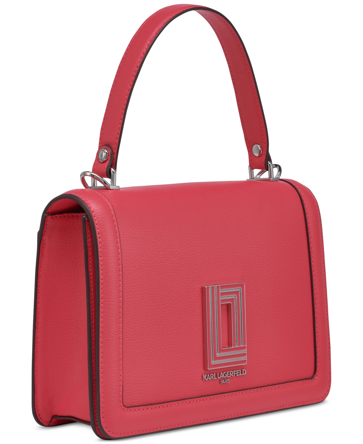 Karl Lagerfeld Simone Small Leather Crossbody In French Rose