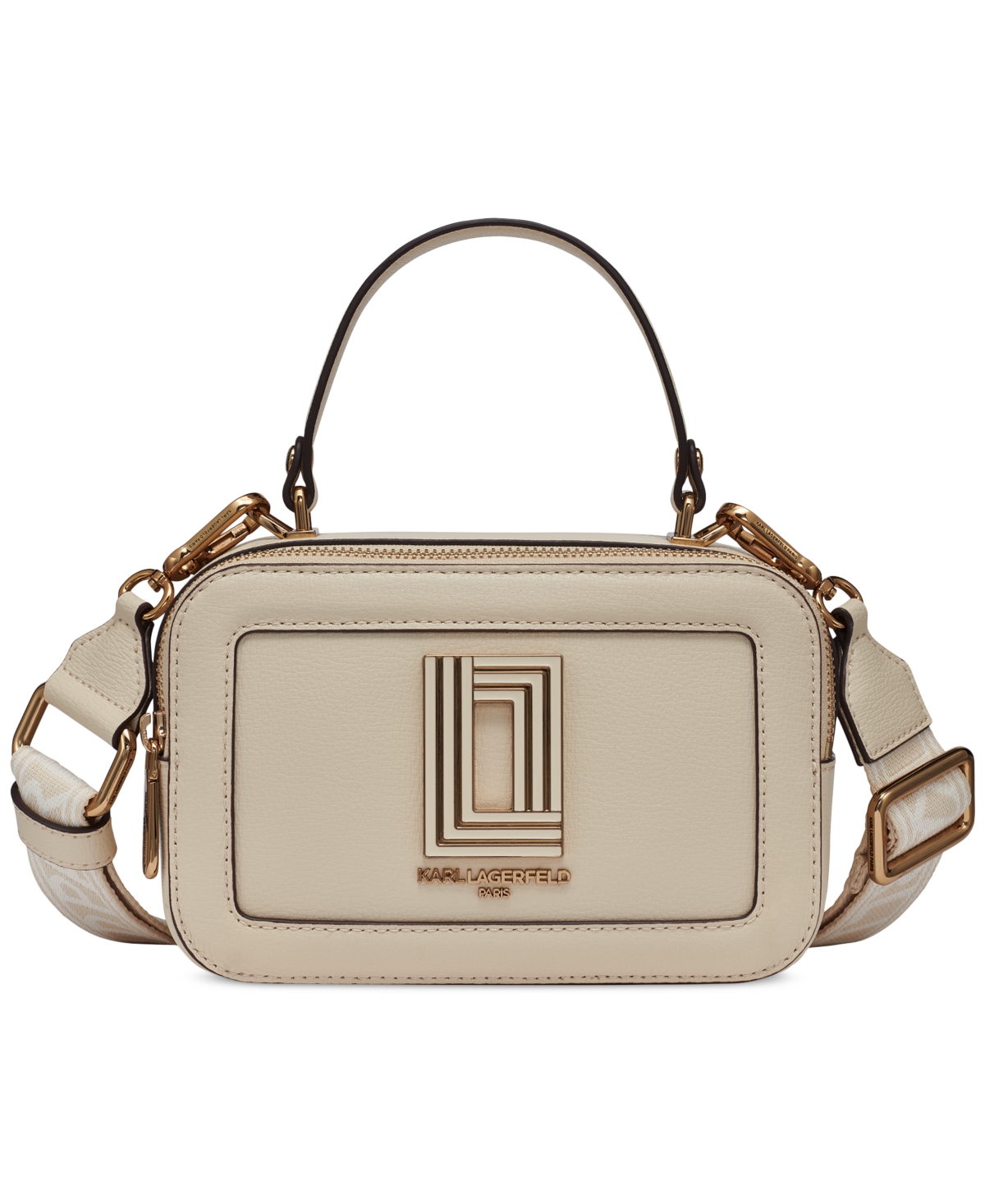 Karl Lagerfeld Simone Small Leather Crossbody In Brie
