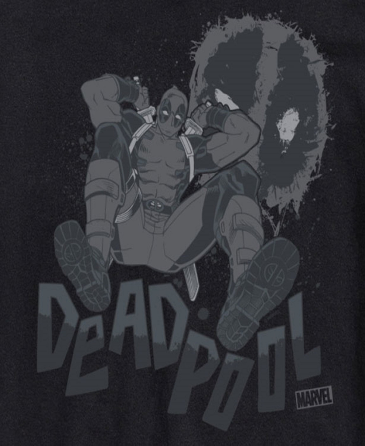 Airwaves Men's Deadpool Short Sleeve T-shirt In Black
