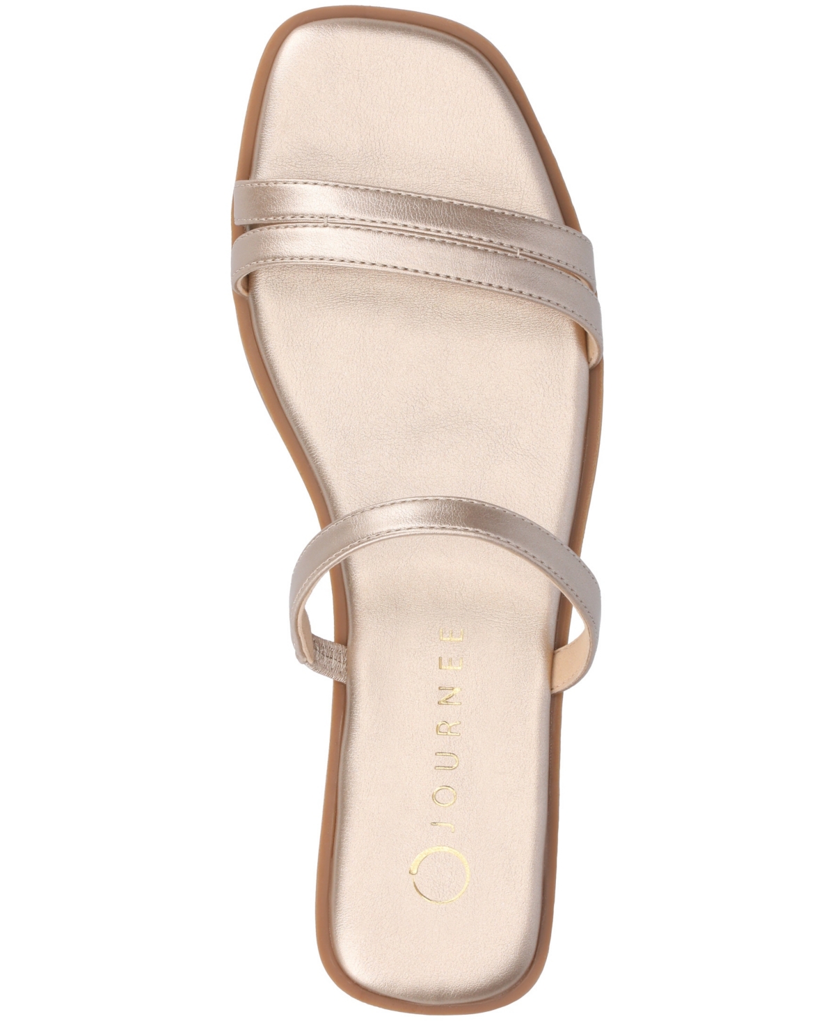 Journee Collection Brisa Slide Sandal In Champagne