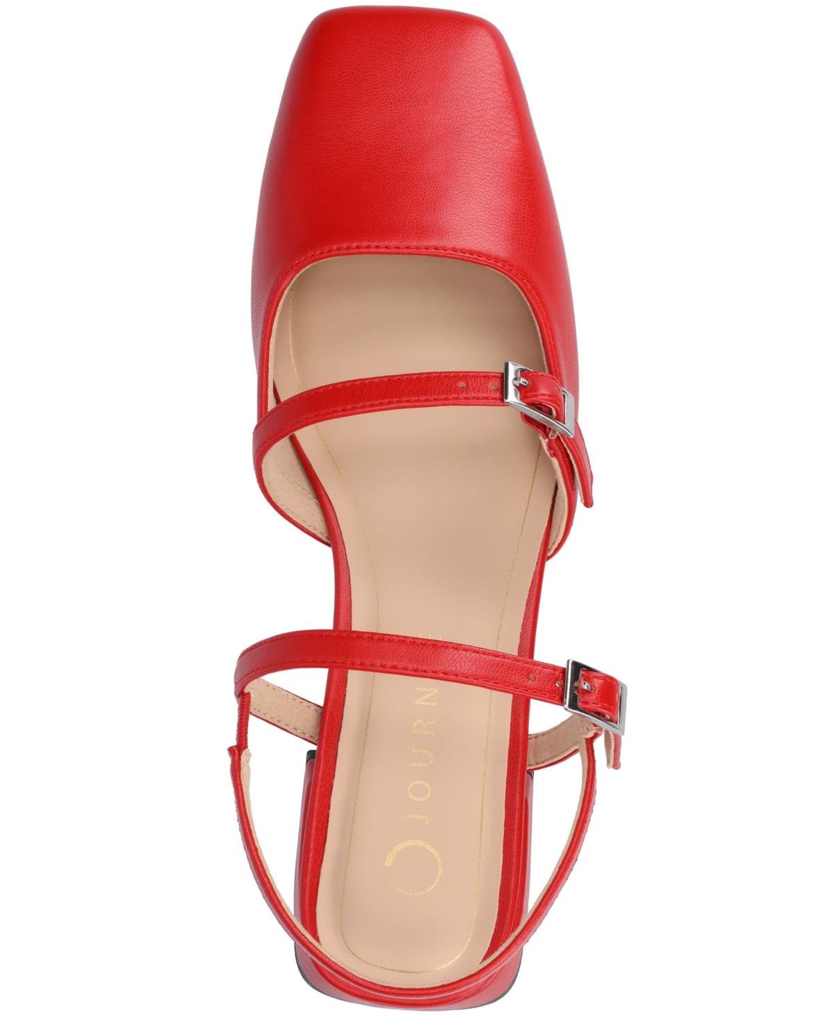 Shop Journee Collection Women's Gretchenn Multi Strap Square Toe Mary Jane Flats In Red