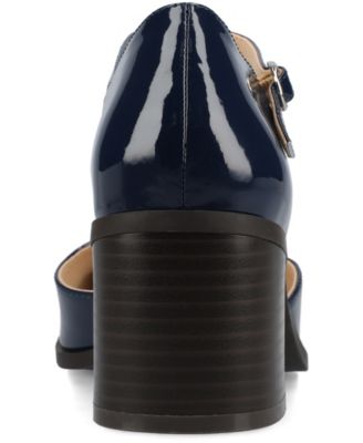 Women's Evangeline Block Heel Square Toe Pumps