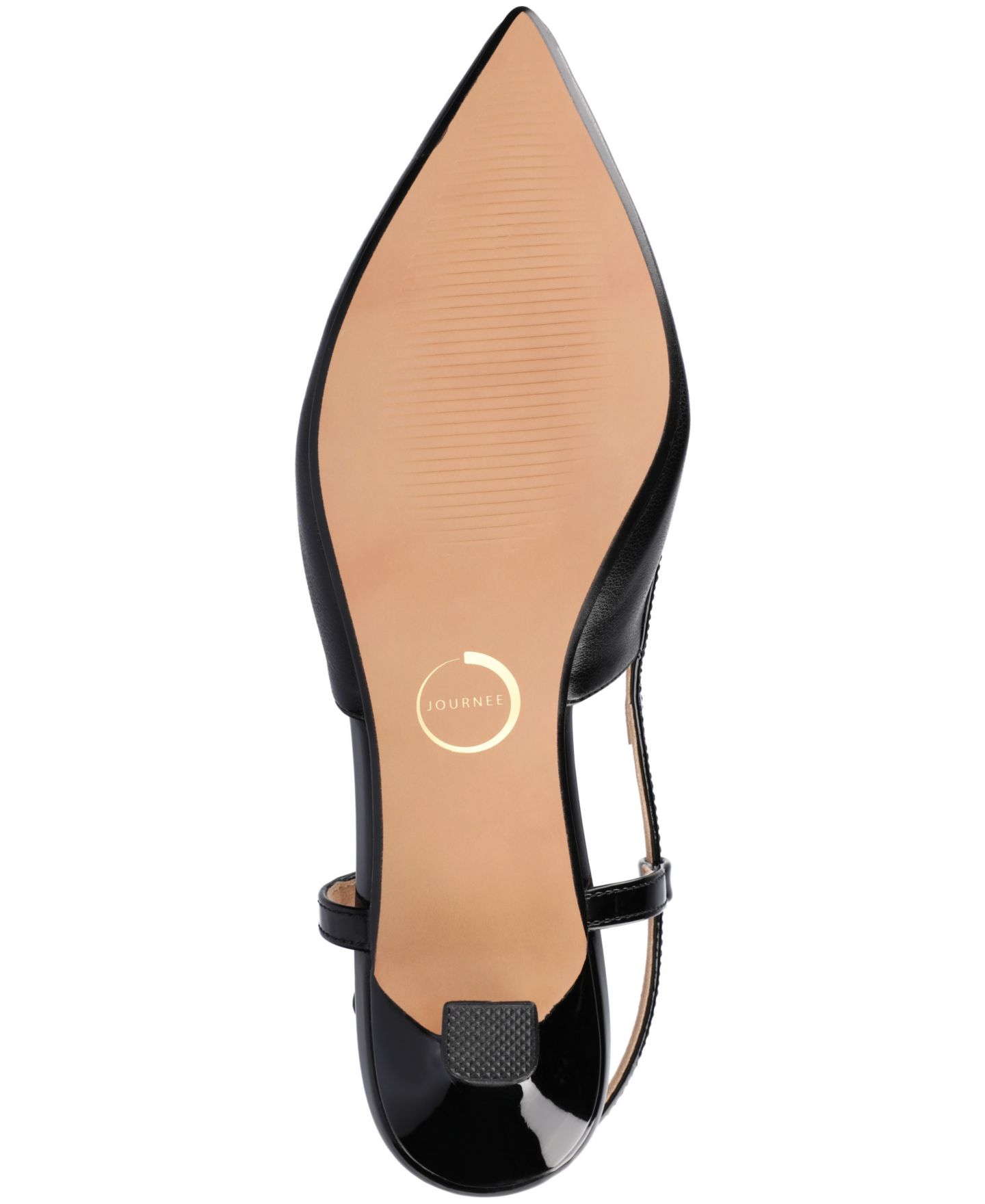 Женские туфли Journee Collection Padma Kitten Heel Slingback, цвет: Чёрный — фото 5