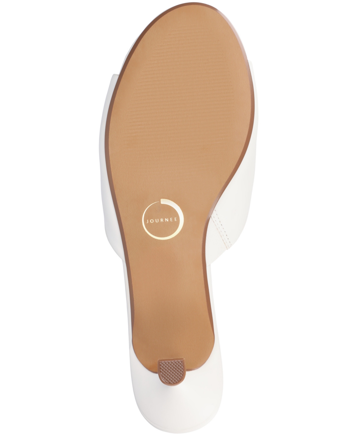 Journee Collection Jeylah Kitten Heel Slide Sandal In White