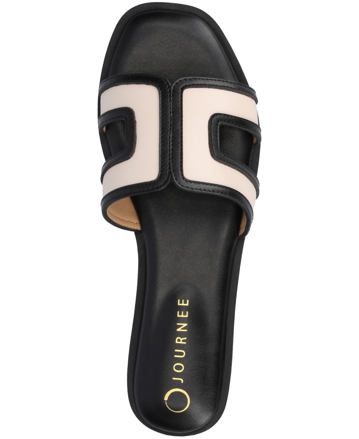 Journee Collection Womens Primah Flat Sandals In Bone