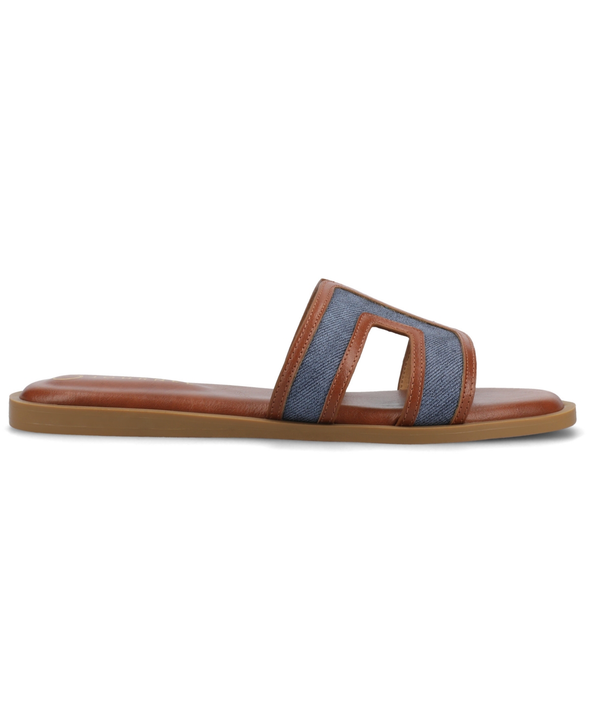 Journee Collection Primah Slide Sandal In Denim