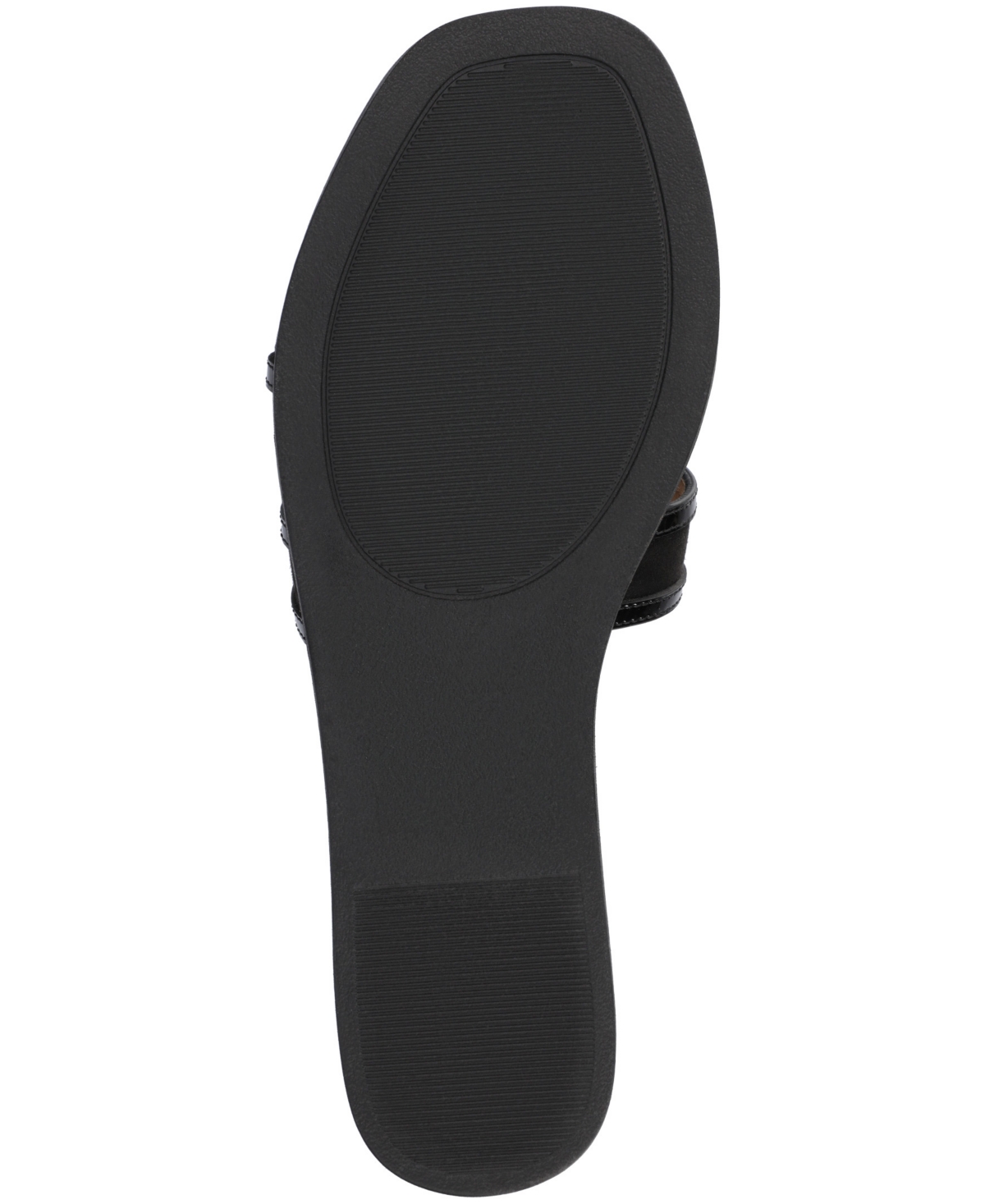 Shop Journee Collection Women's Primah Slide Flat Sandals In Patent,black