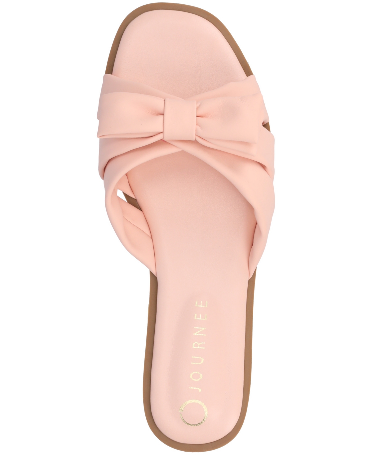 Shop Journee Collection Women's Prylin Bow Slide Flat Sandals In Pink