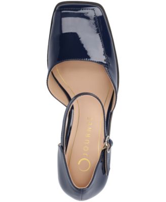 Women's Evangeline Block Heel Square Toe Pumps