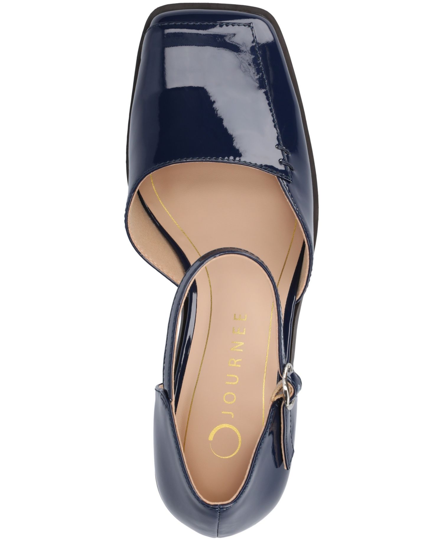 Women's Evangeline Block Heel Square Toe Pumps