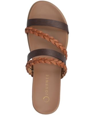 Journee Womens Colette Slide Flat Sandals