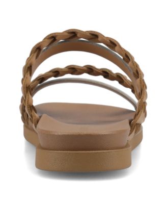Women's Colette Braided Strappy Open Toe Flat Sandals