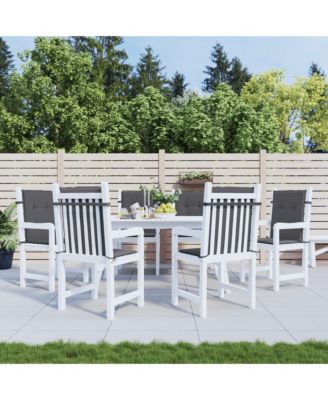 Garden Lowback Chair Cushions 6 pcs Anthracite 39.4"x19.7"x1.2" Oxford Fabric