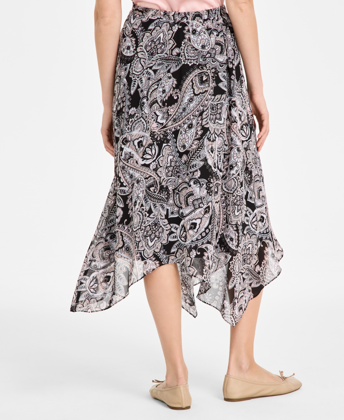 Shop Jones New York Women's Paisley-print Bias-cut Midi Skirt In Jones Black
