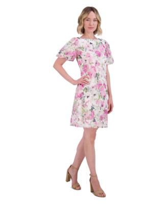 chico linen dresses 100% Linen V-neck Bell Pocket Midi Dress EVELINA  LINTICO