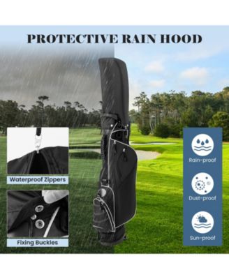 Golf Stand Cart Bag with 4 Way Divider Carry Organizer Pockets