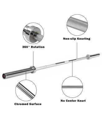 1000 lbs Weight Lifting Barbell Multipurpose Chromed Weight Bar
