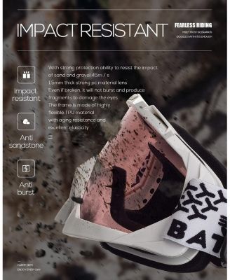 Dirt Bike ATV Goggles Motorcycle Gear Riding Motocross Dirtbike 4-Wheeler MX DH Accessories Goggles Glasses for Men Women Youth UV400 Protection Dust-proof Anti-Slip Strap