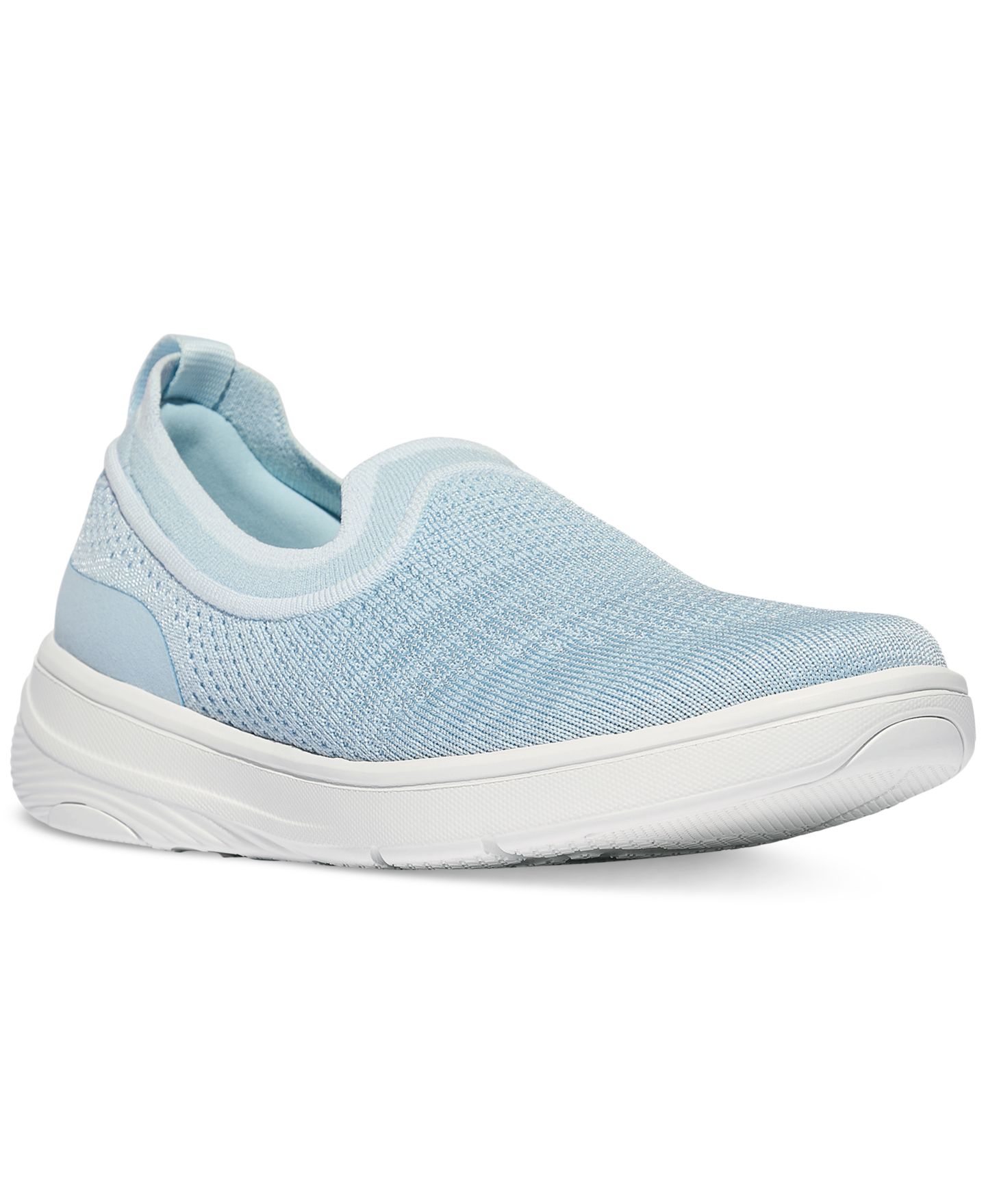 Женские кроссовки FitFlop Super-Q Knit Slip-On, цвет: Небесно-голубой — фото 1