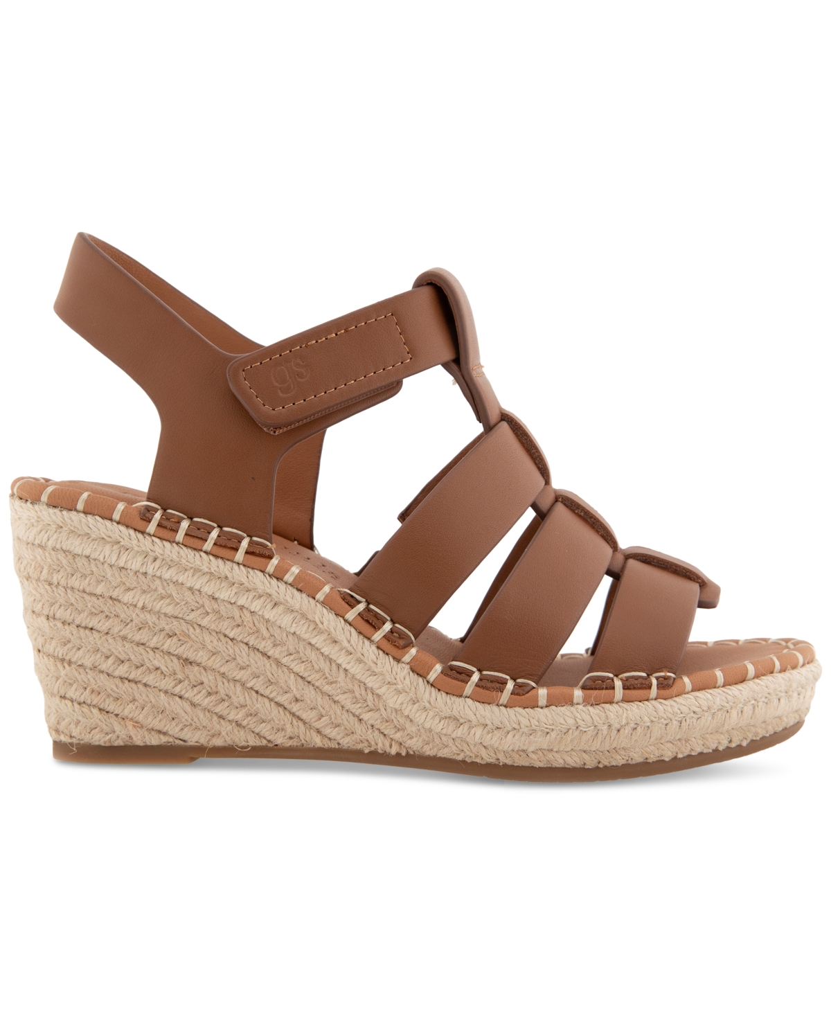 Gentle Souls - Capelin Leather Espadrille Wedge In Tan Leather