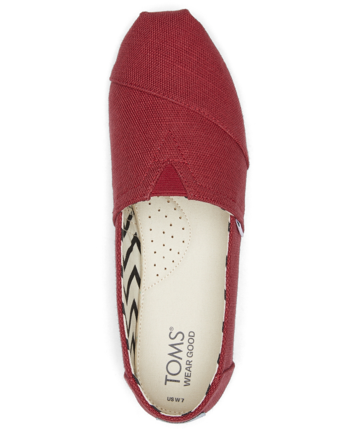 Shop Toms Women's Alpargata Classic Heritage Canvas Slip-on Flats In Red Heritage Canvas