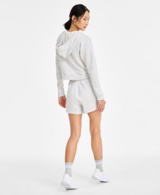 Id Ideology Womens Cropped Zip Hoodie Knit Shorts Exclusively At Macys